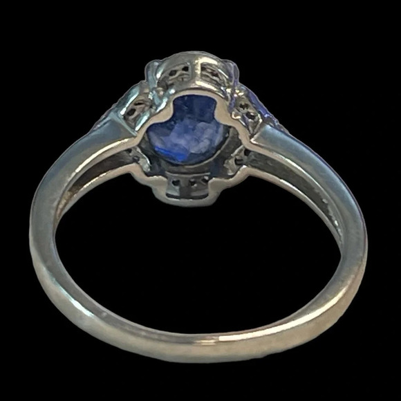 Natural Ceylon Sapphire Sterling Silver Ring (6.75) - Picture 5 of 12